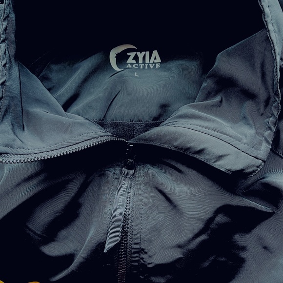 Zyia Active Anorak Utility Yoga Athleisure Jacket Coat Black Women's Large - Picture 3 of 10